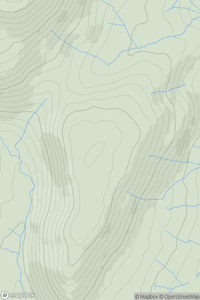 Thumbnail image for Y Foel [South-West Wales] [SN887488] showing contour plot for surrounding peak
